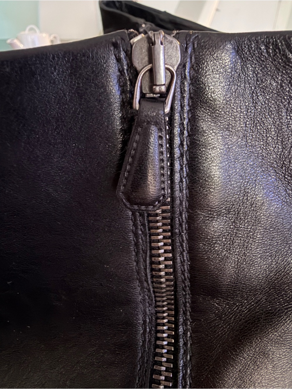 Prada Black Leather Wedge Booties - Picture 5 of 7